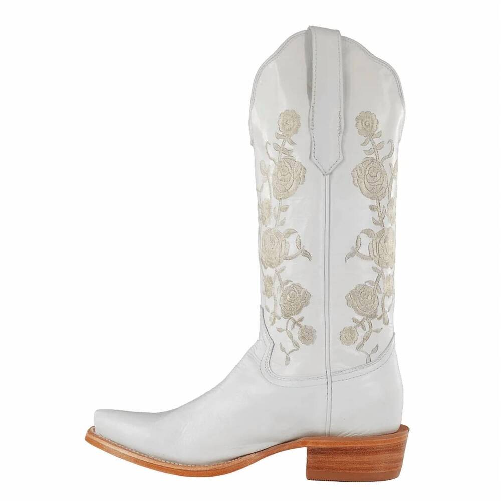 NEW R WATSON BOOTS women's wo wedding cowhide boot in white